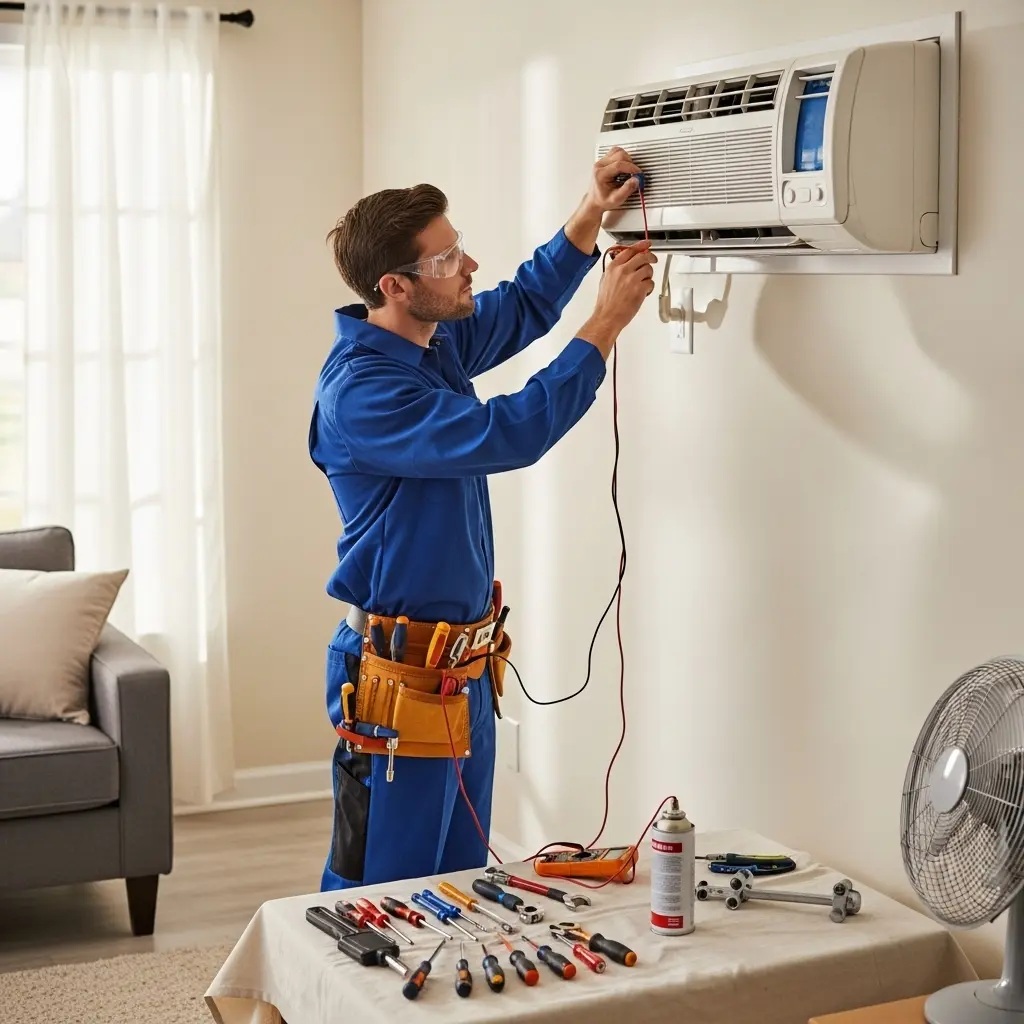 Kızılcahamam Panasonic Panasonic klima gaz dolumu ve bakım – Enerji verimliliği artırıldı. - Teknik servis örneği